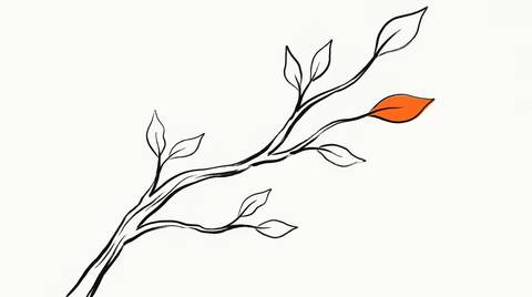 Editorial line illustration: constellation around a central orange source.