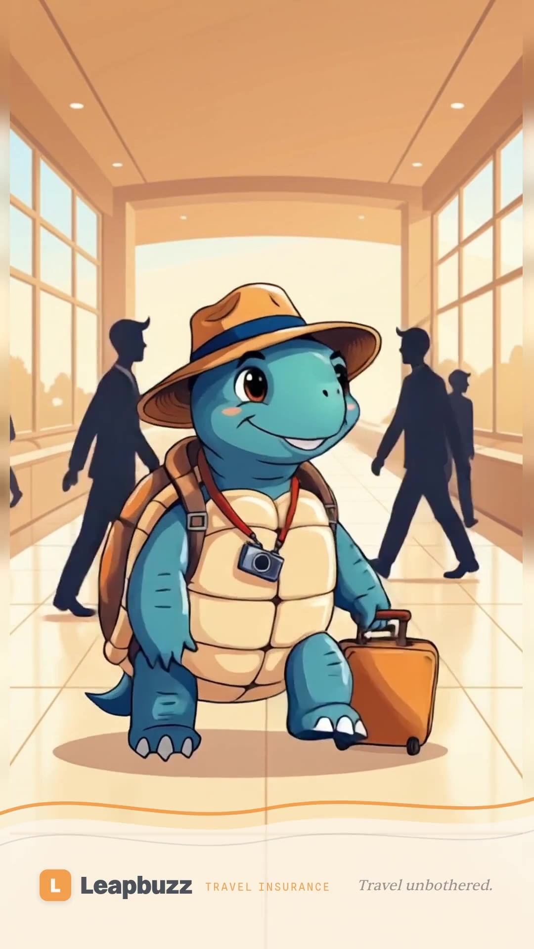 Sunny travel insurance 15 second animated demo spot, poster frame