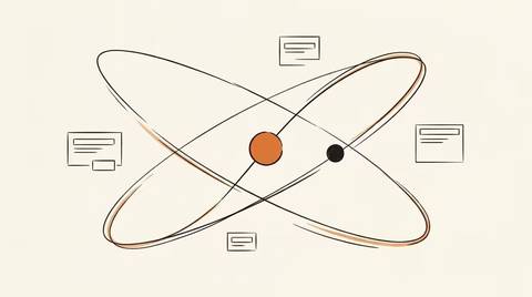 Editorial graphic of a co-pilot cockpit dashboard with AI and human indicator dials, ink line-art on cream paper.