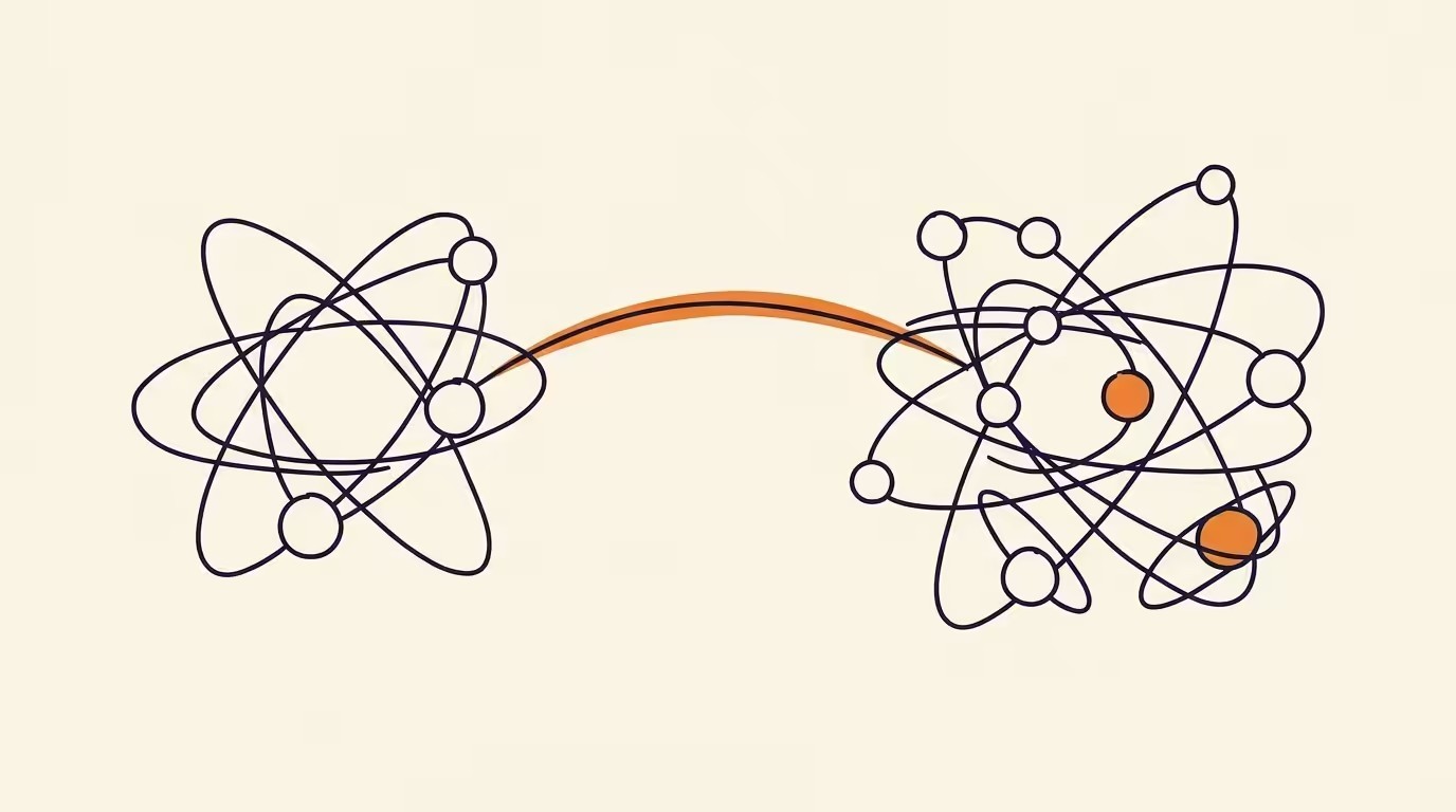 Illustrated split diagram contrasting two consultant silhouettes, one pointing to a search bar and one to a neural-net citation node, ink line-art on cream paper.